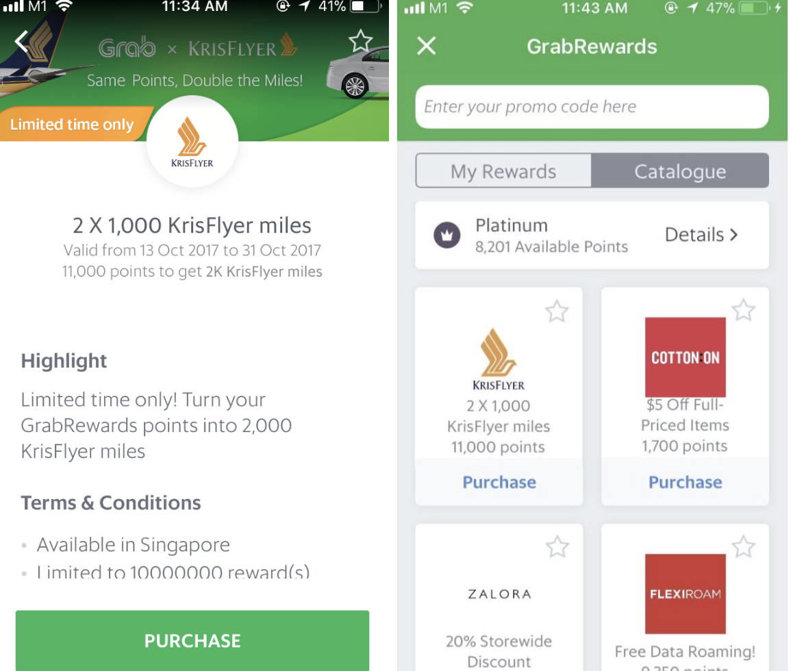 Gamification Rewards Grab Singapore Airlines