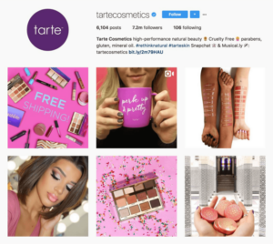 Tarte Instagram Screenshot